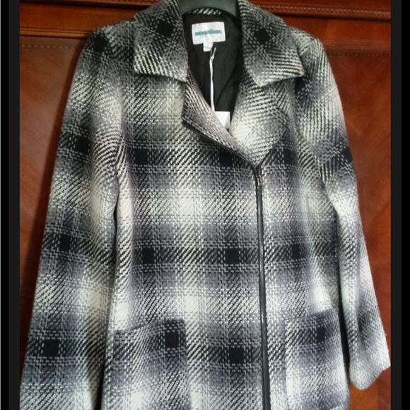 Piperlime Jackets & Blazers - NWT! Women's Coat Piperlime By Pim + Larkin -black, white, gray plaid Medium